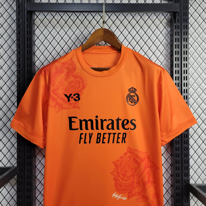 Camisa Real Madrid Y3 Laranja 24/25 - Versão Torcedor