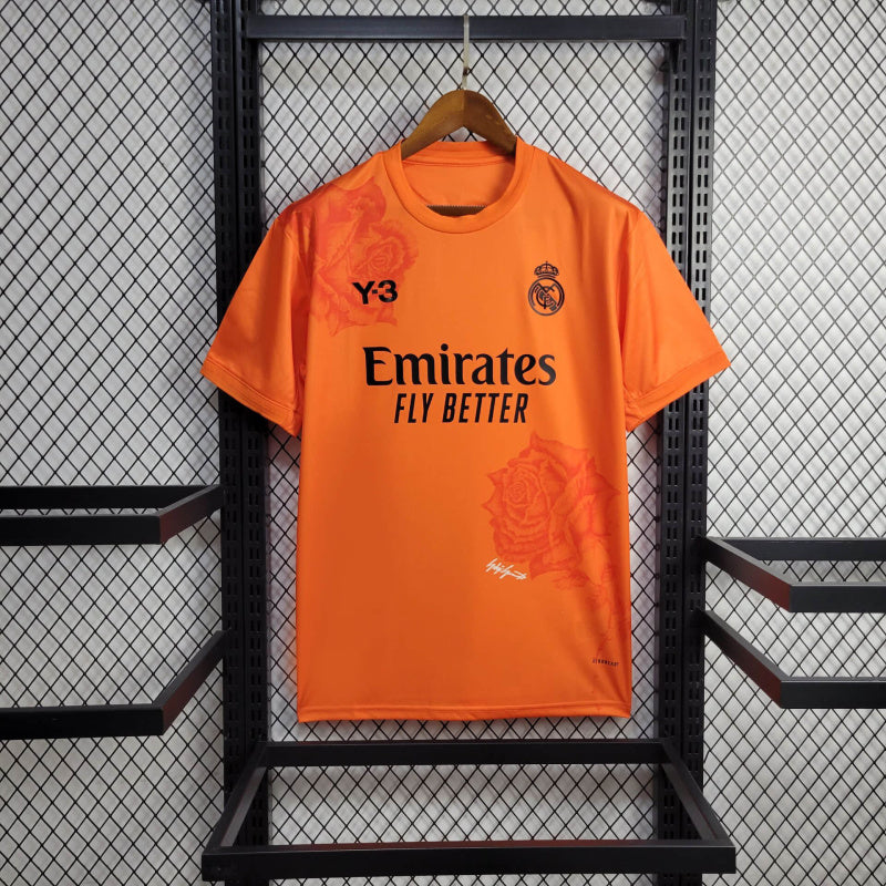 Camisa Real Madrid Y3 Laranja 24/25 - Versão Torcedor