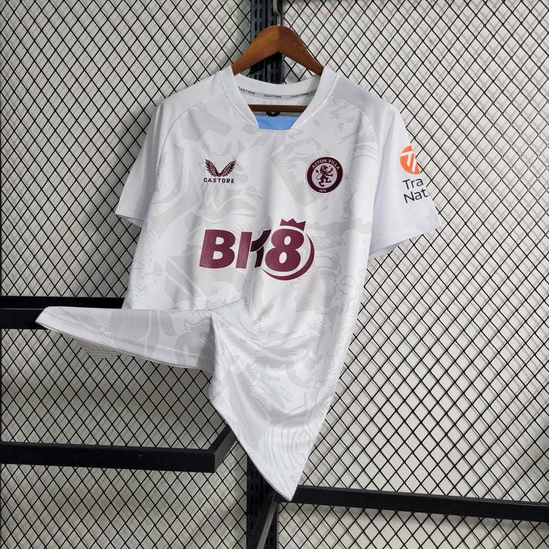 Camisa Aston Villa Away 23/24 Castore Torcedor Masculina - Lançamento